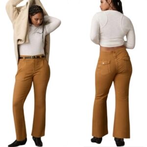 Anthropologie Pilcro Yaya Utility Flare Pants Bronze 34